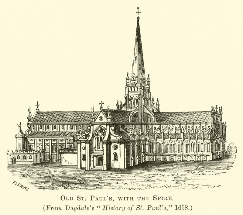 La Antigua Catedral de San Pablo con la Aguja de English School