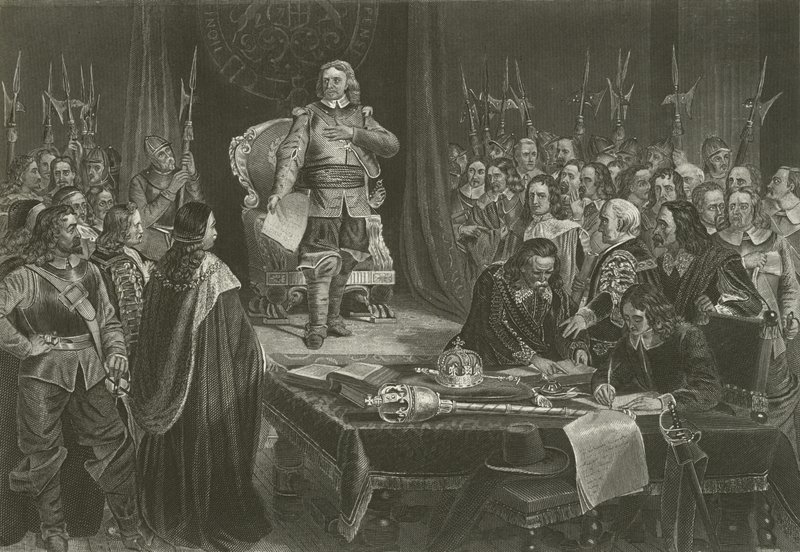Oliver Cromwell rechazando la Corona de Inglaterra, 1657 de English School