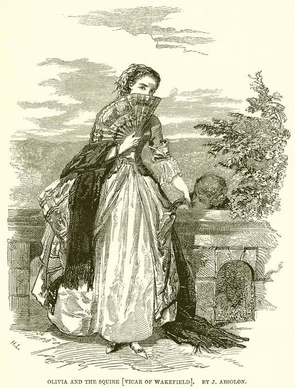 Olivia y el escudero [El vicario de Wakefield]. Por J. Absolon de English School