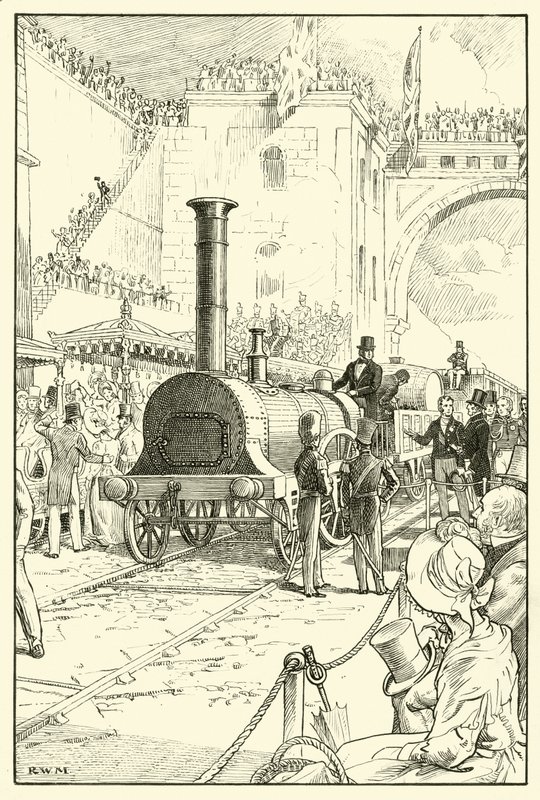 Apertura del ferrocarril de Liverpool y Manchester de English School