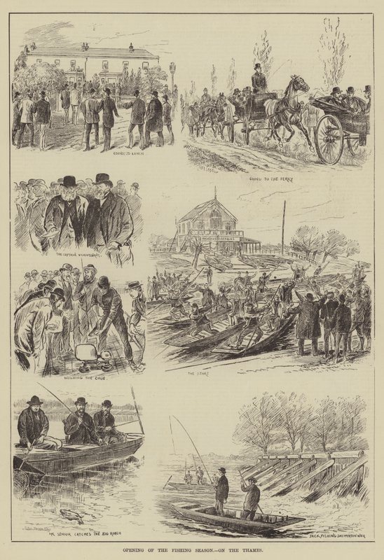 Apertura de la temporada de pesca en el Támesis de English School