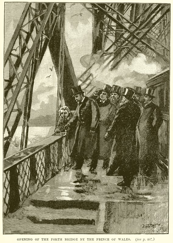 Inauguración del Puente de Forth por el Príncipe de Gales de English School