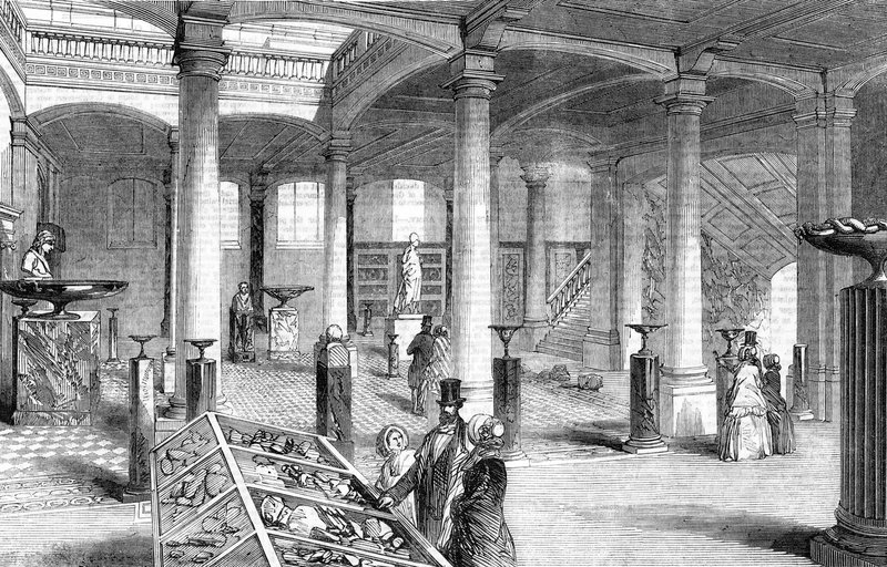 Inauguración del Museo de Geología Práctica, Jermyn Street, Londres - el Gran Salón de English School