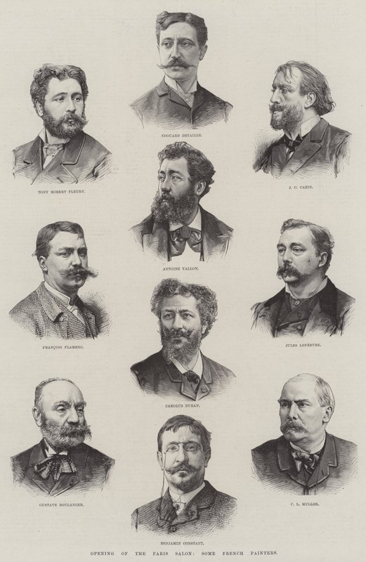 Apertura del Salón de París, algunos pintores franceses de English School