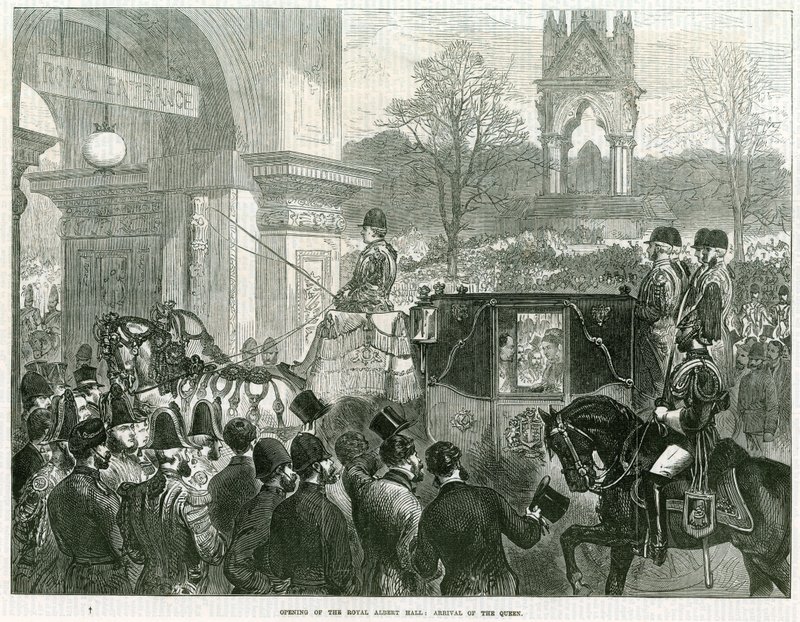 Inauguración del Royal Albert Hall por la Reina Victoria de English School