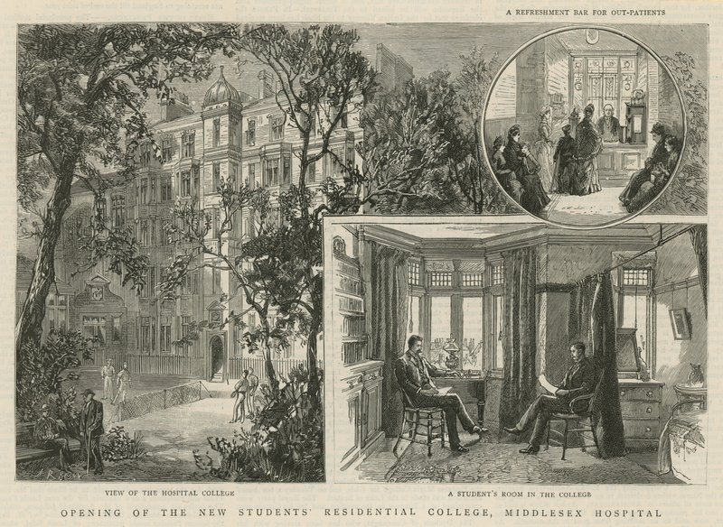 Inauguración del nuevo Colegio Residencial de Estudiantes, Hospital Middlesex de English School
