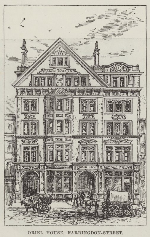 Oriel House, Farringdon-Street (grabado) de English School