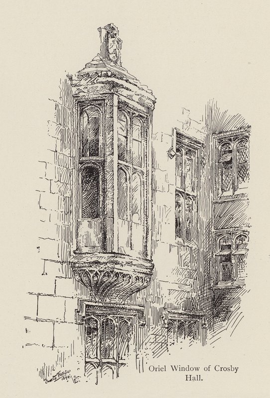 Ventana Oriel de Crosby Hall, frente a Great St Helen