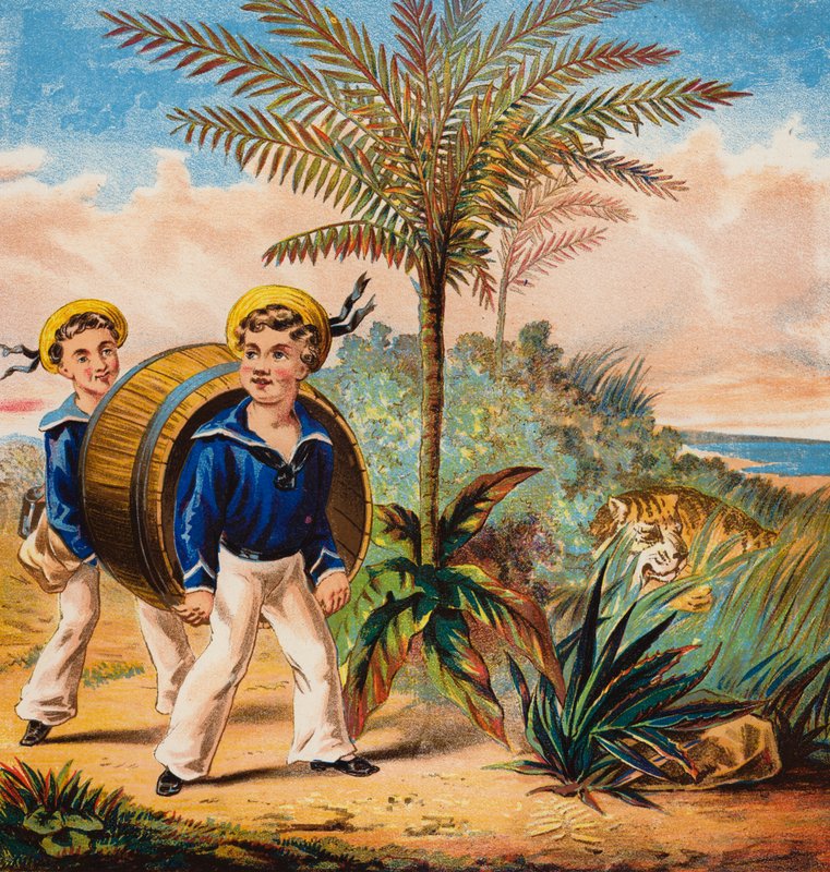 Nuestros marineros (litografía en color) de English School