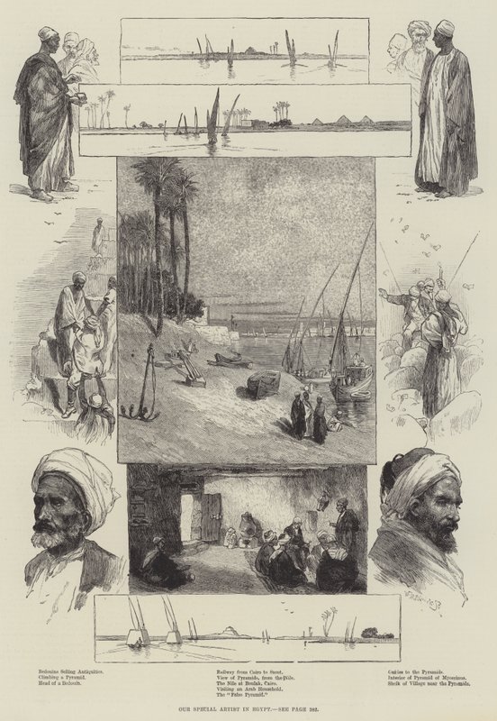 Nuestro artista especial en Egipto (grabado) de English School
