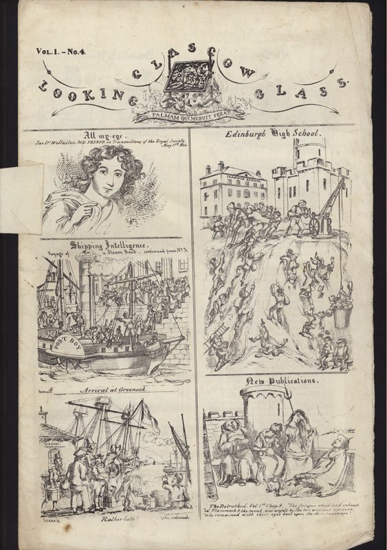 Página del folleto sobre la Feria de Glasgow, publicado el 23 de julio de 1835 de English School