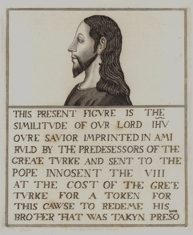 Pintura de Jesucristo en Roble de English School