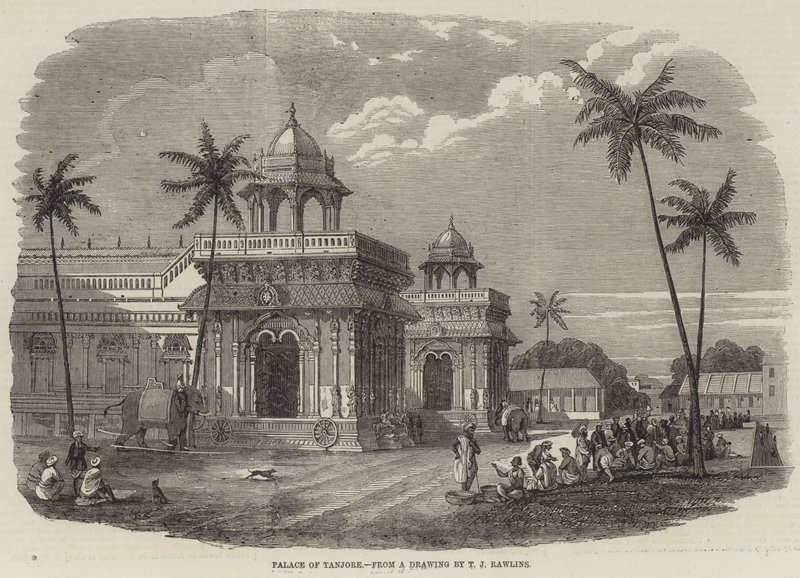 Palacio de Tanjore (grabado) de English School