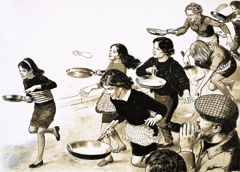 Carrera de panqueques de English School
