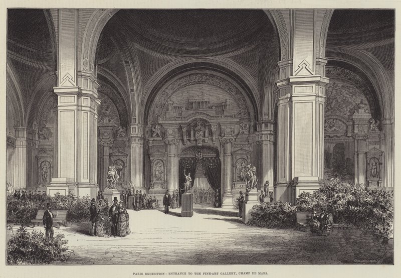 Exposición de París, Entrada a la Galería de Bellas Artes, Champ de Mars de English School