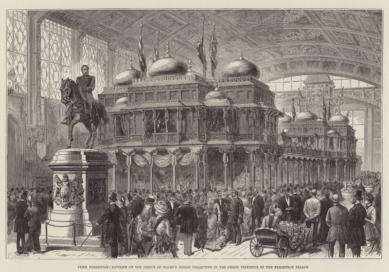 Exposición de París, Pabellón de la Colección India del Príncipe de Gales en el Gran Vestíbulo del Palacio de la Exposición de English School