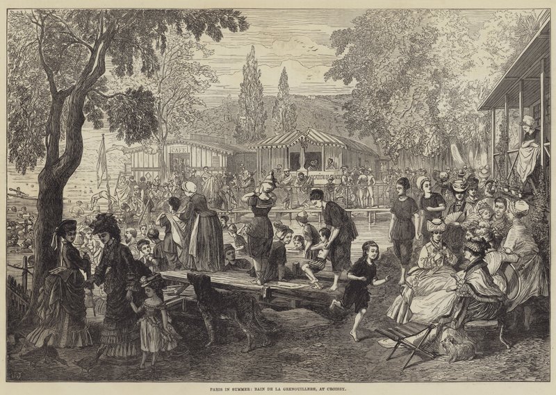 París en verano, Bain de la Grenouillere, en Croissy de English School