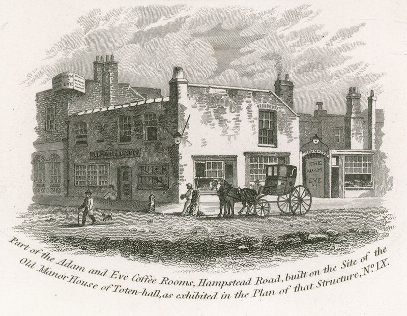 Parte de las Salas de Café Adam y Eva, Hampstead Road de English School