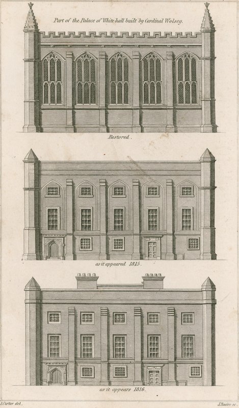 Parte del Palacio de Whitehall construido por el Cardenal Wolsey de English School