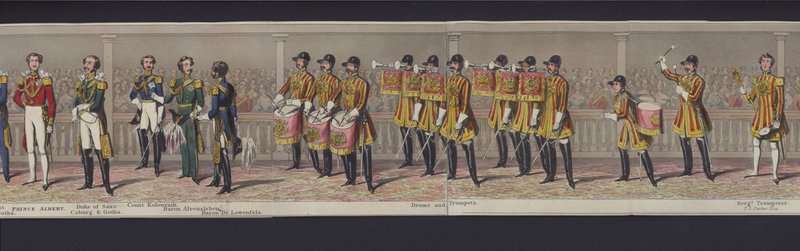 Parte del panorama del matrimonio de la Reina Victoria, c.1840 de English School