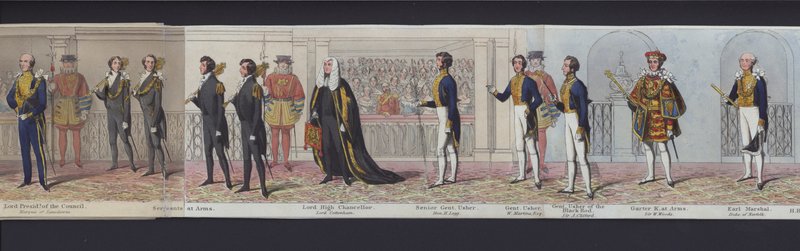Parte del panorama del matrimonio de la Reina Victoria, c.1840 de English School