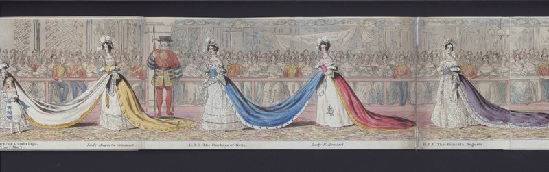 Parte del panorama del matrimonio de la Reina Victoria, c.1840 de English School