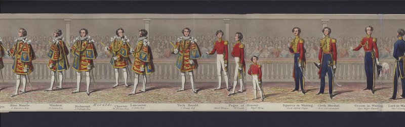 Parte del panorama del matrimonio de la Reina Victoria, c.1840 de English School