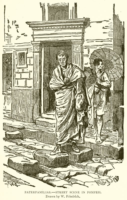 Paterfamilias.--Escena callejera en Pompeya de English School