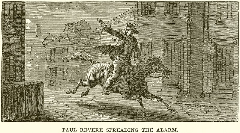 Paul Revere dando la Alarma de English School