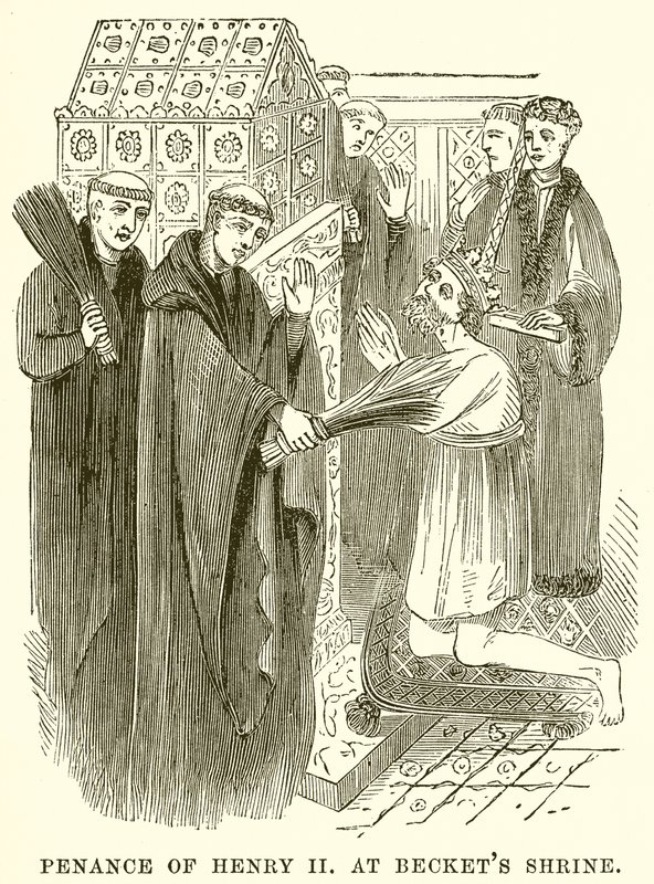 Penitencia de Enrique II en el Santuario de Becket de English School