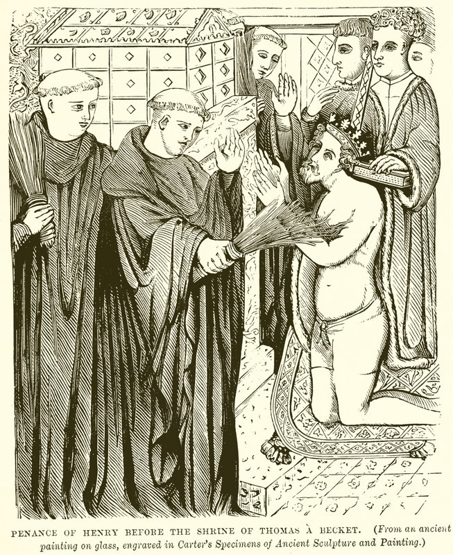 Penitencia de Enrique ante el Santuario de Thomas a Becket de English School