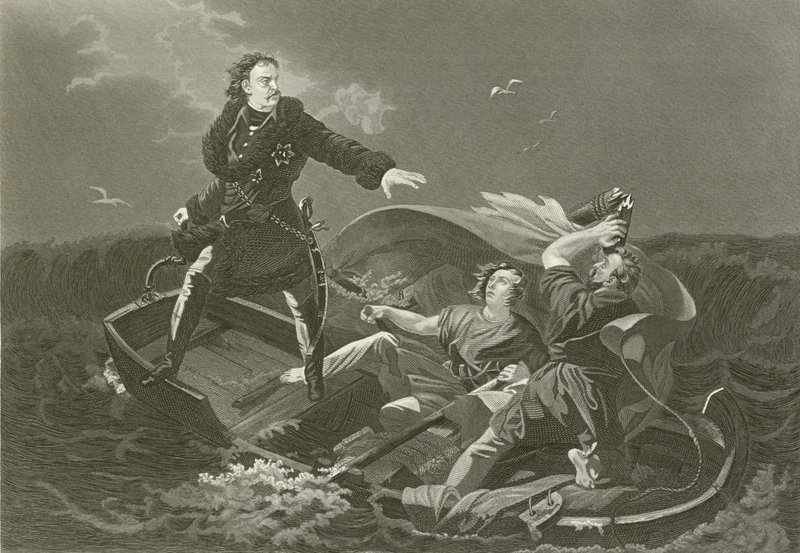 Pedro el Grande cruzando el Neva de English School