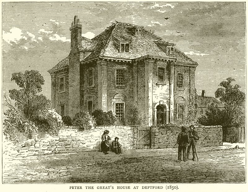 Casa de Pedro el Grande en Deptford (1850) de English School