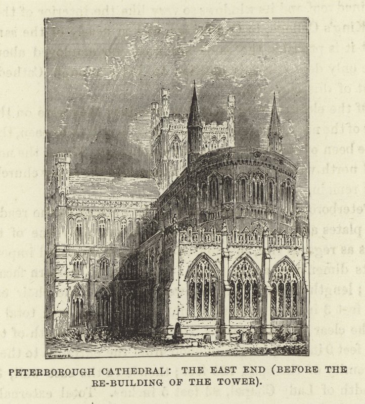 Catedral de Peterborough, el Extremo Este (antes de la Reconstrucción de la Torre) de English School
