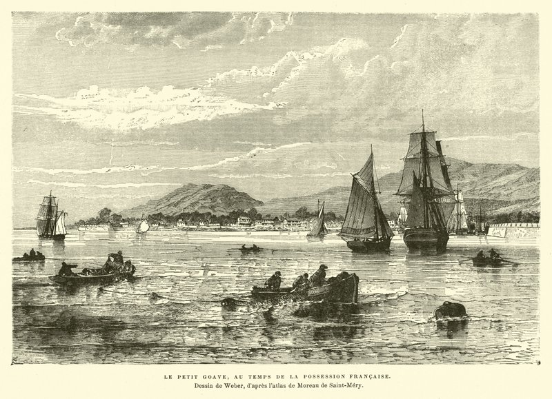 Petit-Goave, Haití, cuando era una posesión francesa de English School