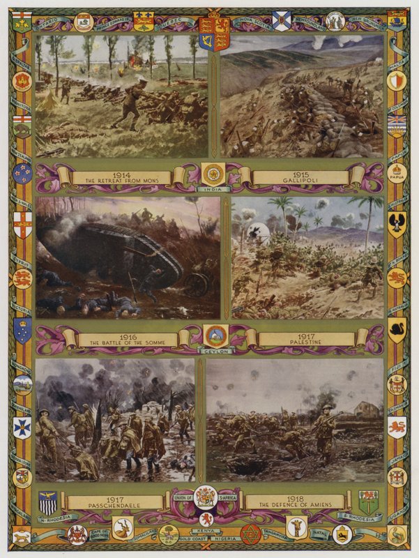 Fases de la participación del ejército británico en la Primera Guerra Mundial de English School