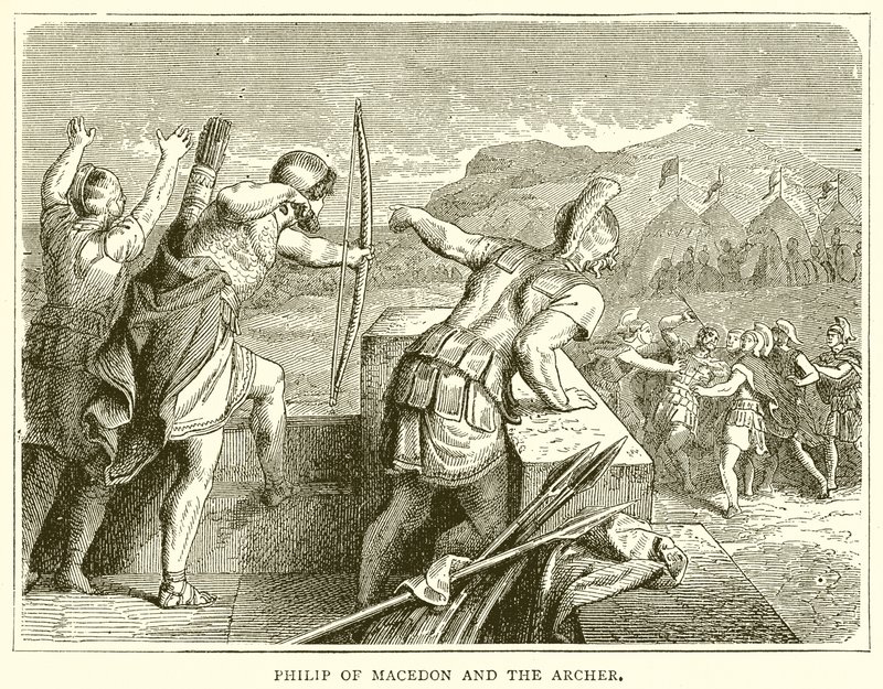 Felipe de Macedonia y el arquero de English School