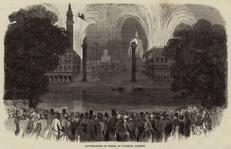 Modelo de imagen de Venecia, en los Jardines de Vauxhall de English School