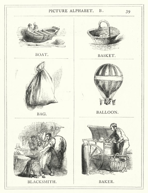 Alfabeto ilustrado, B de English School