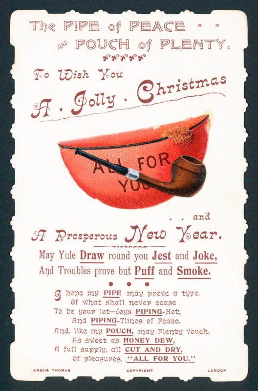 Pipa y bolsa, tarjeta de Navidad de English School
