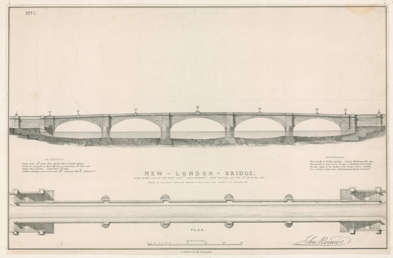 Plano para el nuevo Puente de Londres de English School