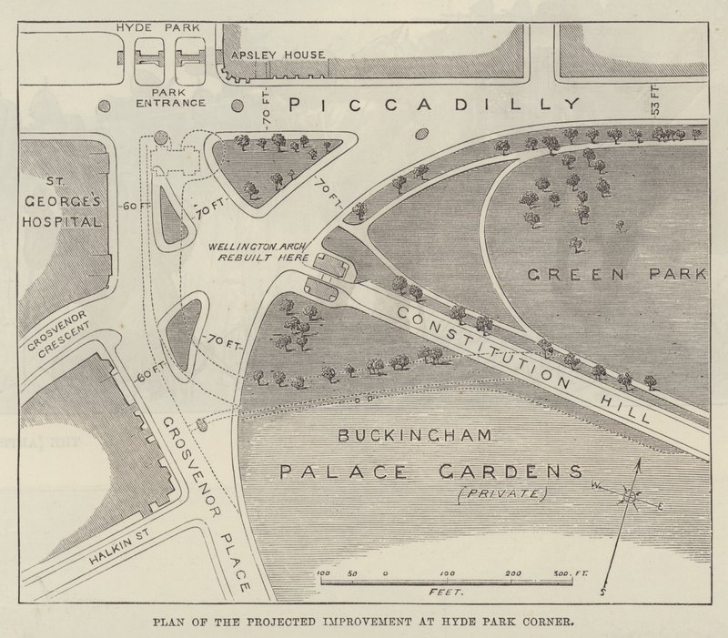 Plan de la Mejora Proyectada en Hyde Park Corner de English School