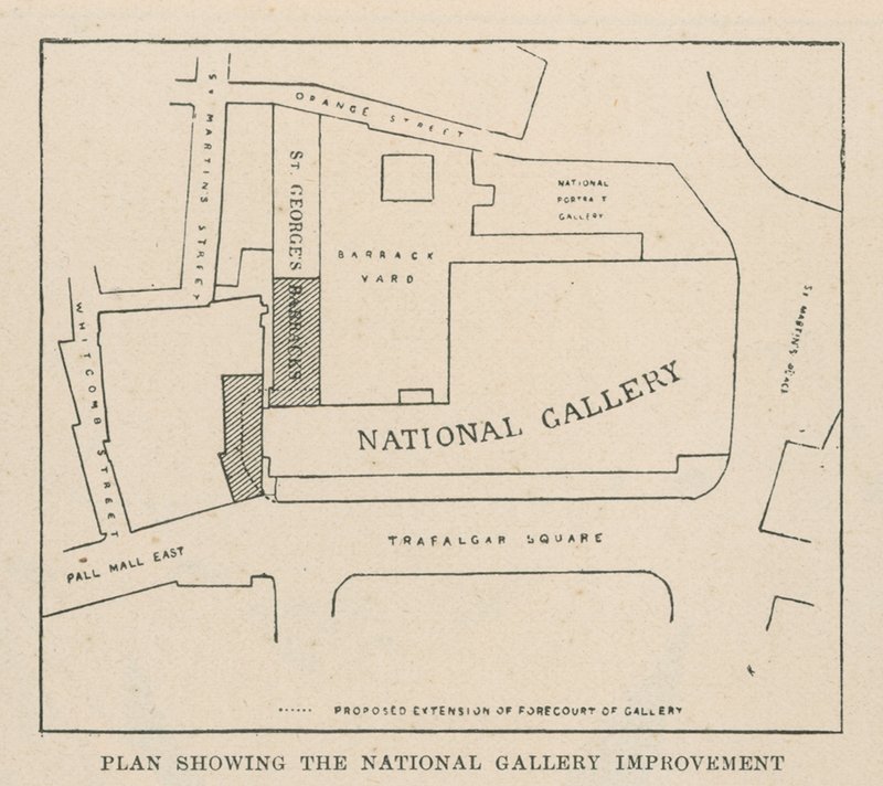 Plano que muestra la mejora de la Galería Nacional de English School