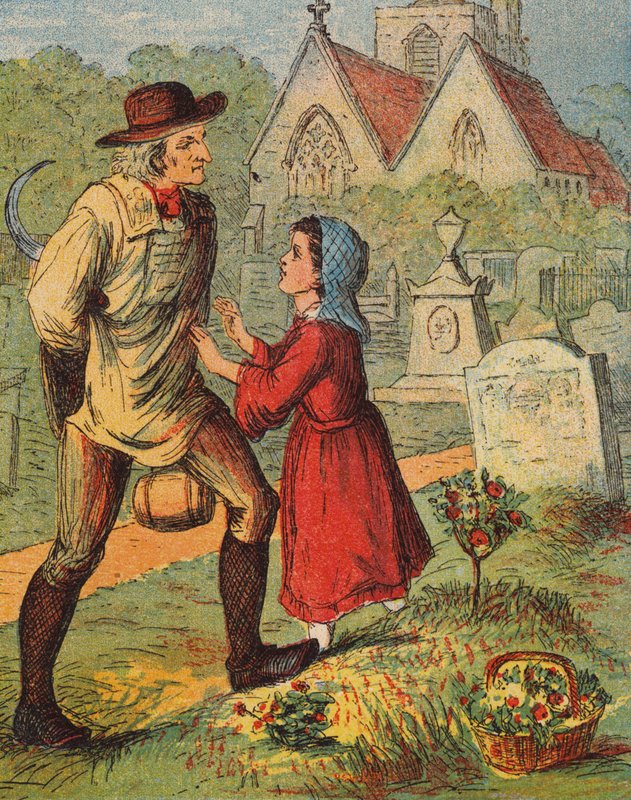 "¡Por favor, no pise ahí, señor!" (litografía en color) de English School