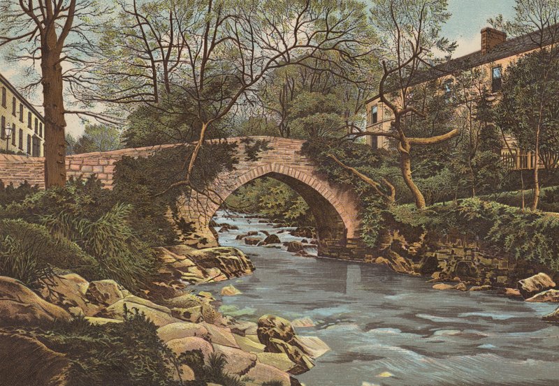 Plymouth: Ivybridge, cerca de Plymouth (litografia en color) de English School