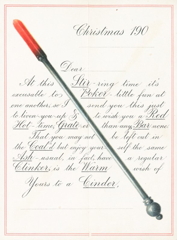 Póker, tarjeta de Navidad de English School