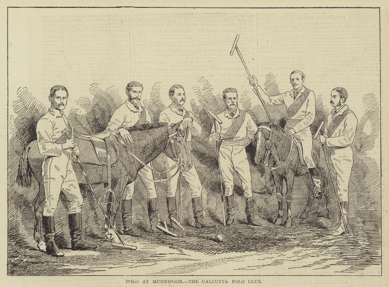 Polo en Munnipoor, el Club de Polo de Calcuta de English School