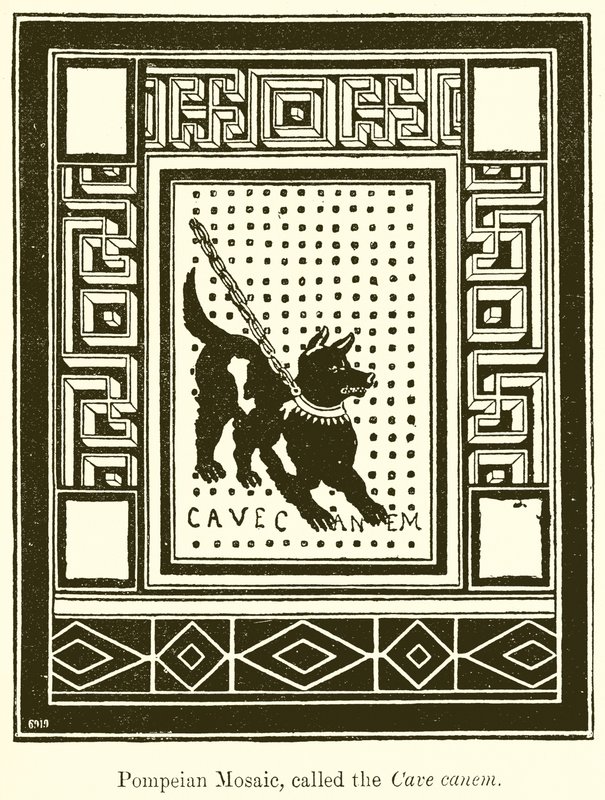 Mosaico pompeyano, llamado Cave Canem de English School