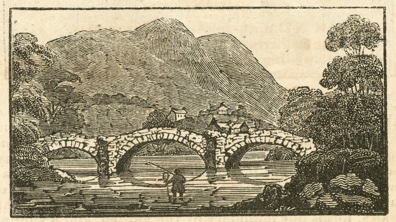 Puente Pooley, Ullswater (grabado) de English School