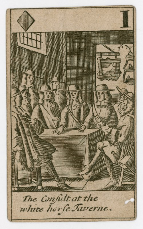 Carta de juego del Complot Papista de English School